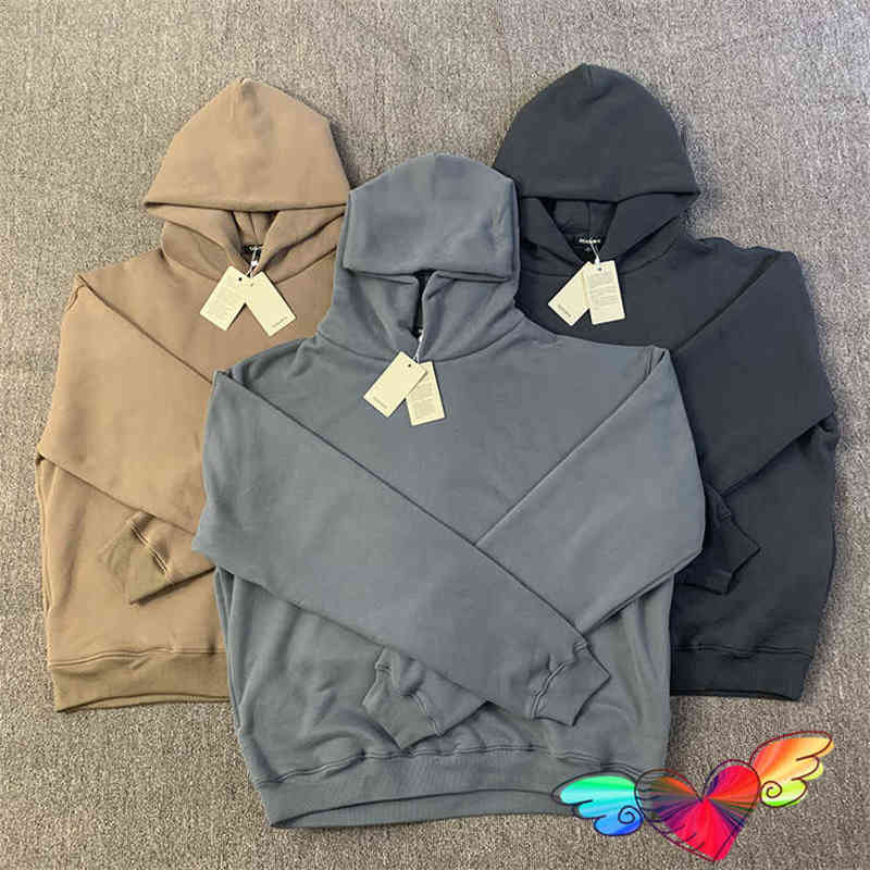 

2022 Thick Fabric Fleece Season 6 Hoodie Men Women Sweatshirts High Quality Ye Hoodie Blank Solid Pullovers T220721, Khaki.