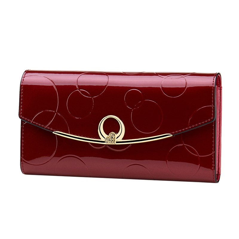 

Luxury Woman Wallet Fashion Women Purse Leather Red Gold Blue Womens Wallets 2022 Dinner Clutch Porte Feuille Femme Luxe, Black
