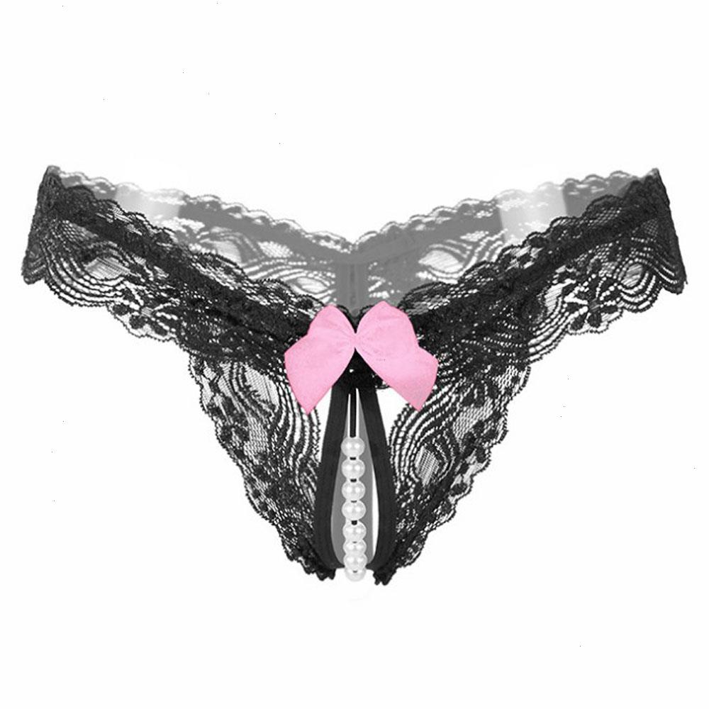 

Female Underwear Lace Seamless Panties Thongs Womens Pants Sexy Pearl G-string Women Crotchless Breathable Sleepwear Summer Cool, Color8