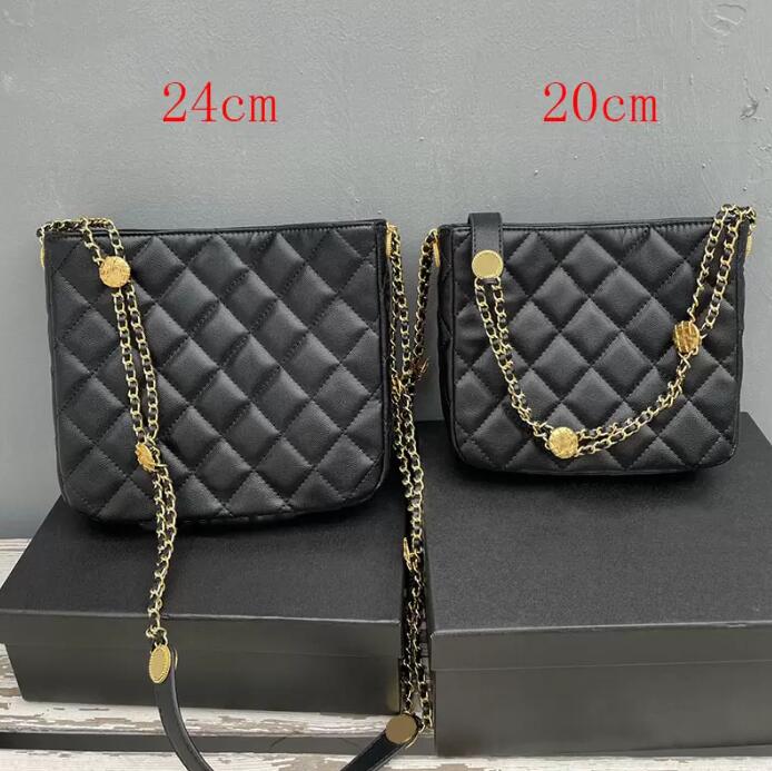 

SW 2022Ss F/W Early Fall Classic Mini Quilted Hobos Bags Coin Charm Caviar Leather Calfskin Gold Metal Hardware Matelasse Chain Strap Crossbody Shoulder Totes, Extra freight