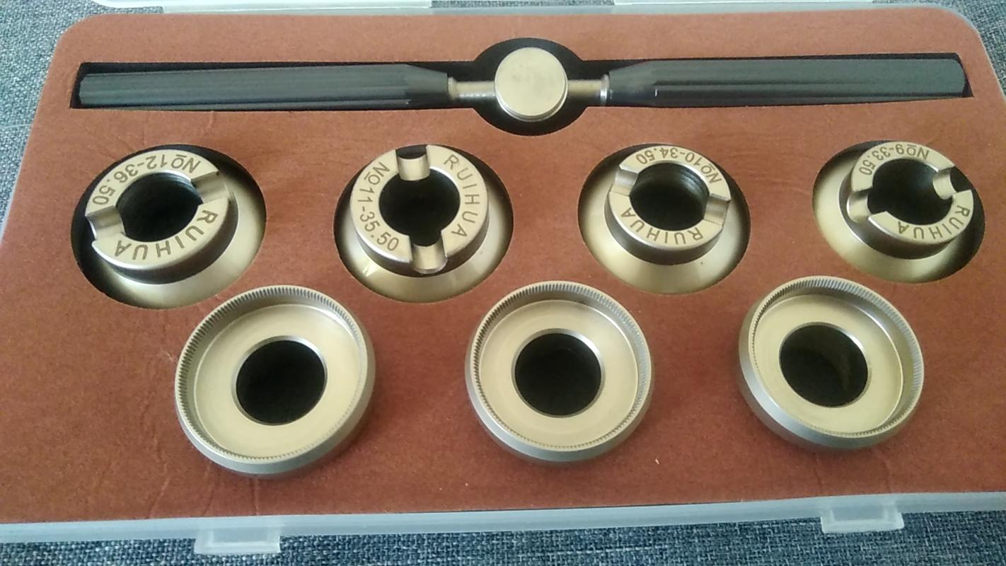 

Repair Tools & Kits Set Of 30.5mm 31.5mm 32.5mm 33.5mm 34.5mm 35.5mm 36.5m Waterproof Watch Case Back Opener Grooved Die ChuckRepair