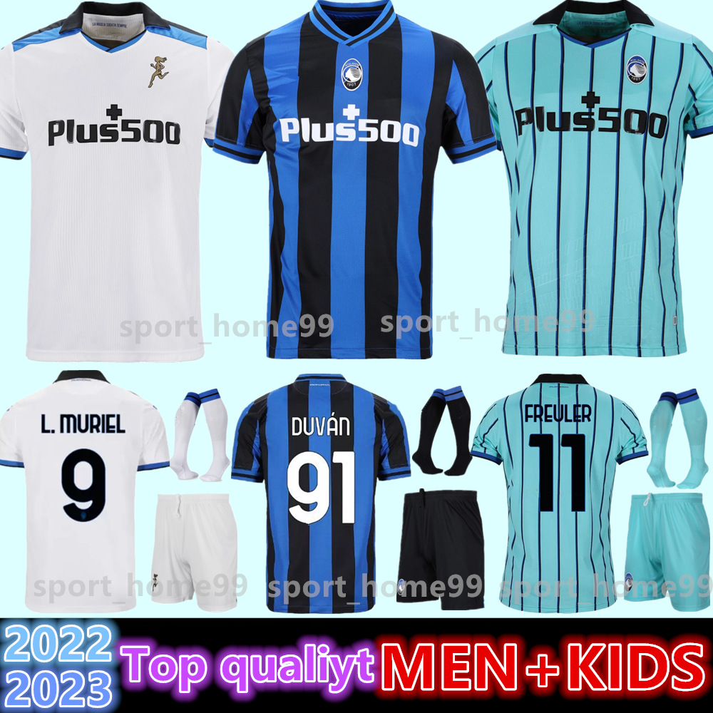 

New 2022 2023 Atalanta B.C. Soccer Jerseys DUVAN ILICIC L.MURIEL GOSENS PASALIC FREULER MIRANCIHUK MALINOVSKYI Home Away Football Shirt adult Men Kids kit uniforms, 22/23 adult-home-patch