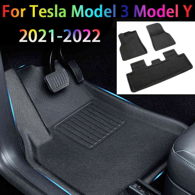 

Fully Surrounded Special Foot Pad For 2020-2022 Tesla Model 3/Y Waterproof Non-Slip Floor Mat Car Modified Accessories Mat H220415