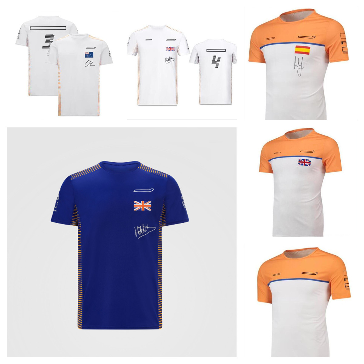 

F1 Formula One T-shirt summer team round neck jersey same style customization