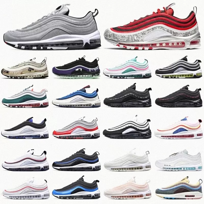 

TN Designer Running Shoes MSCHF Lil Nas Satan air max 97 Triple White 97s Trainers NDFTD Green Worldwide Black Metallic Gold Sports Sneakers