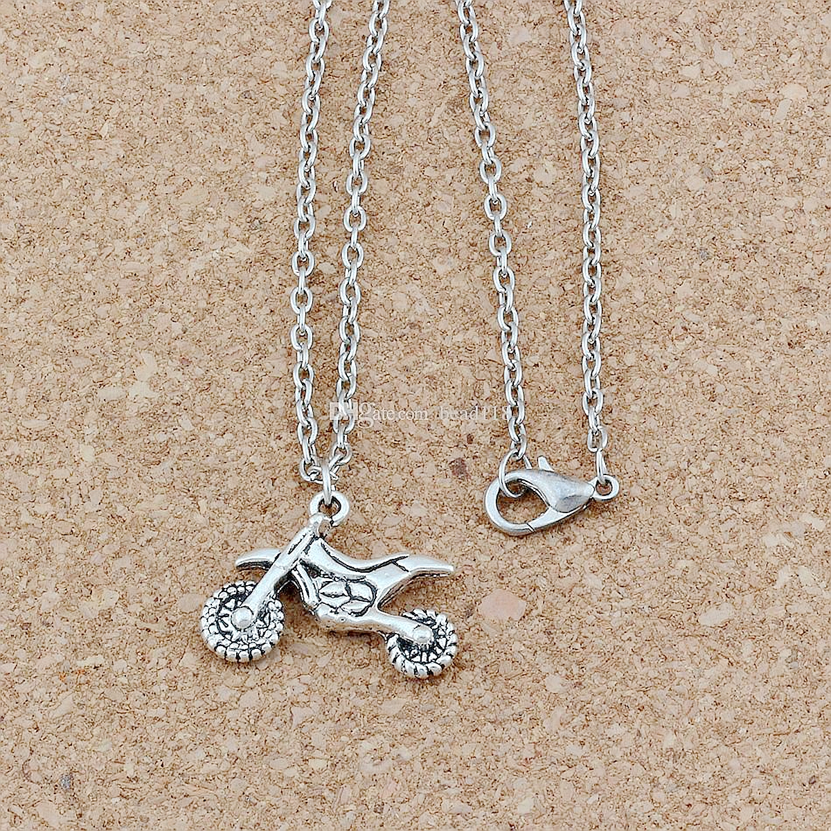 

20Pcs Alloy Motorcycle Charms Pendant Necklaces For Men Women Jewelry Gift Ancient Silver A-281d