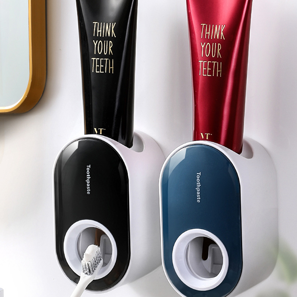 

Automatic toothpaste squeezer Wall-mounted punch-free toothbrush storage