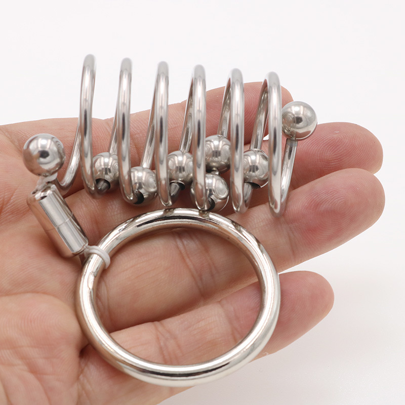 Small large male Ball Scrotum Stretcher metal penis lock cock Ring bondage restraint Delay ejaculation BDSM sexy Toy for man