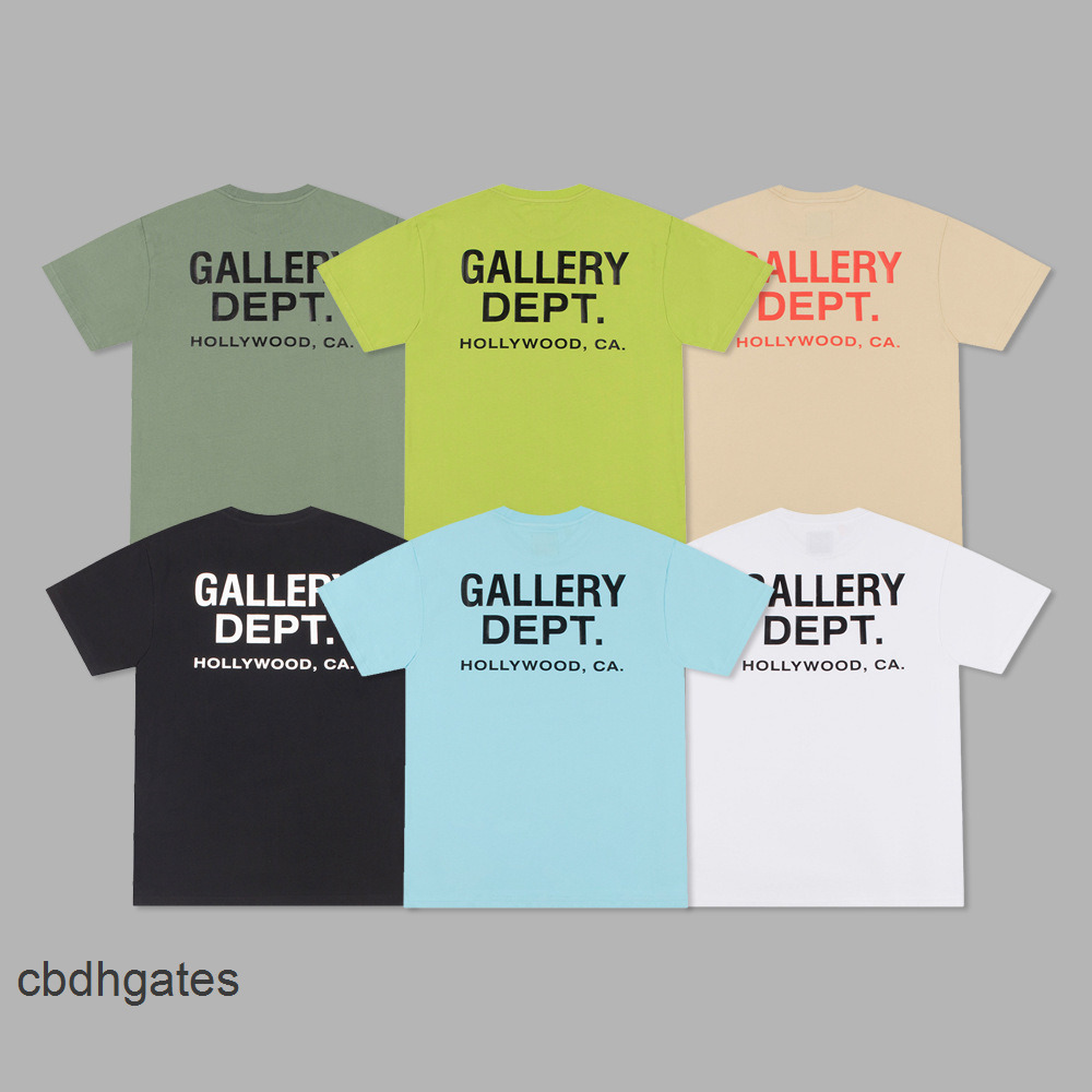 

t Shirts Mens Designer Dept Classic Print Short Sleeve High Street Galleryes Loose Couple Casual T-shirt, White