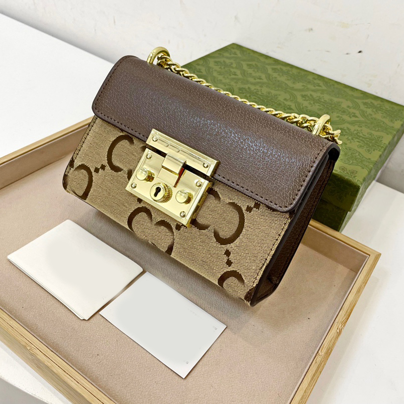 

Chain Printing Lock bag Crossbody Luxury Designer Brand Fashion Shoulder Bags Handbags High Quality Women Letter Purse Phone bag Wallet Totes, No bags