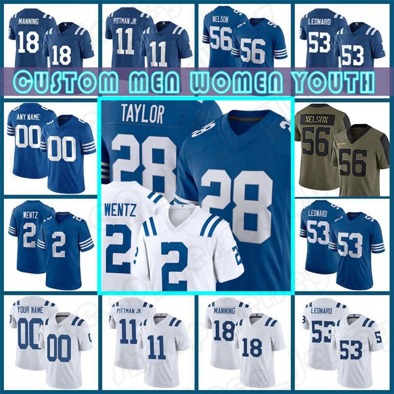 

2 Matt Ryan Jonathan Taylor Football Darius Leonard Jerseys Michael Pittman Jr Colt Quenton Nelson Rodrigo Blankenship Indianapoli Kwity Payed Philip Rivers, Custom men (x m)