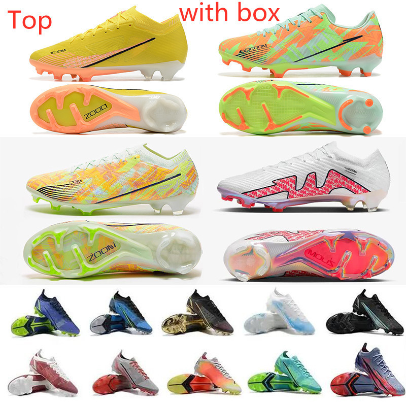 

Top Quailty Soccer Shoes Mercurial Vapores Zooms Mercurial 15 XV Elite Bonded FG Low Cleat Dream Speed 5 Blueprint Shadow Ultra SE Pack Mbappes Football With Box, Color 6