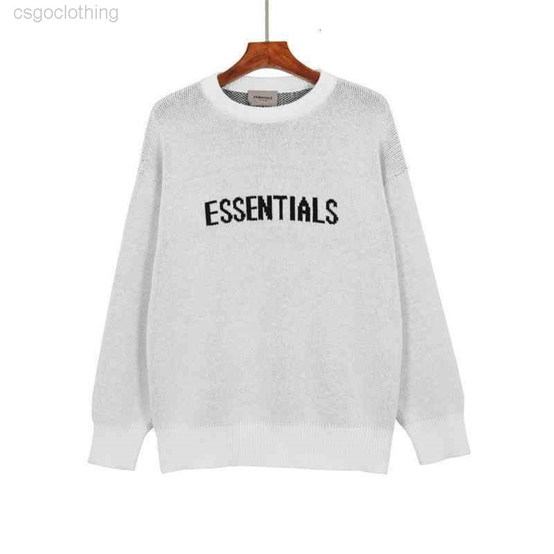 Hoodies Sweatshirts brouillard se sentent essentiels de dieu pull lettre poitrine double fil de haute rue t-shirt pour hommes épais
