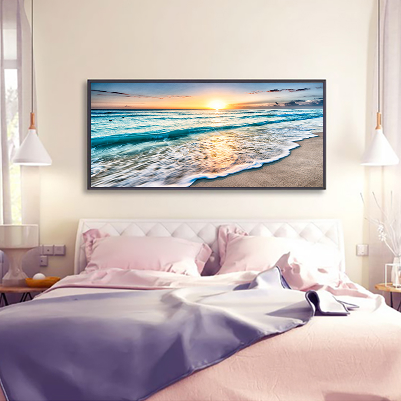 

ZYGALLOP Sunset Seascape Beach Landscape Posters Natural Scenery Canvas Painting Wall Art Picture For Bedroom Decoration cuadros