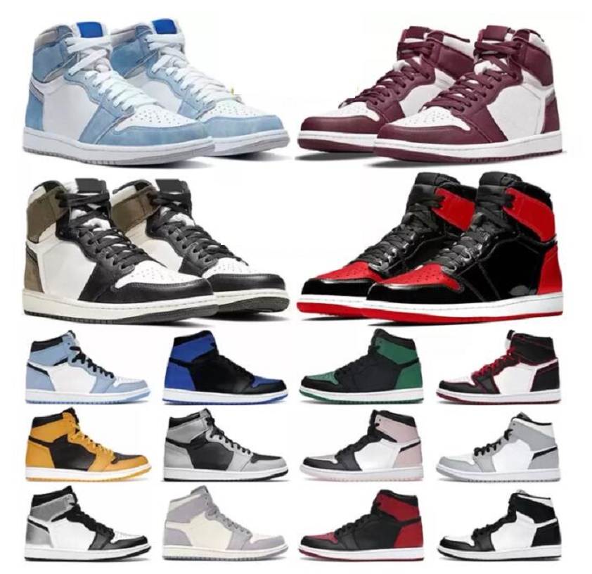 

kids Big boy basketball shoes 1s jump man 1 High Mid top Bordeaux Atmosphere Bred Patent University Blue Hyper Royal Pale Ivory mens trainers sports sneakers