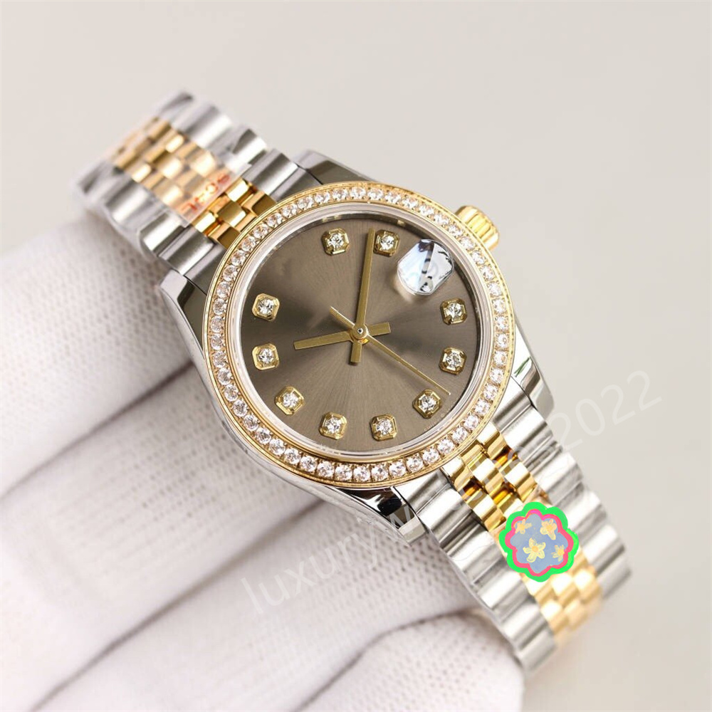Lady Diver Watch Dropshipping 31 mm automatique mécanique pour femmes en diamant en acier inoxydable imperméable LX Factory Montre de Luxe montre