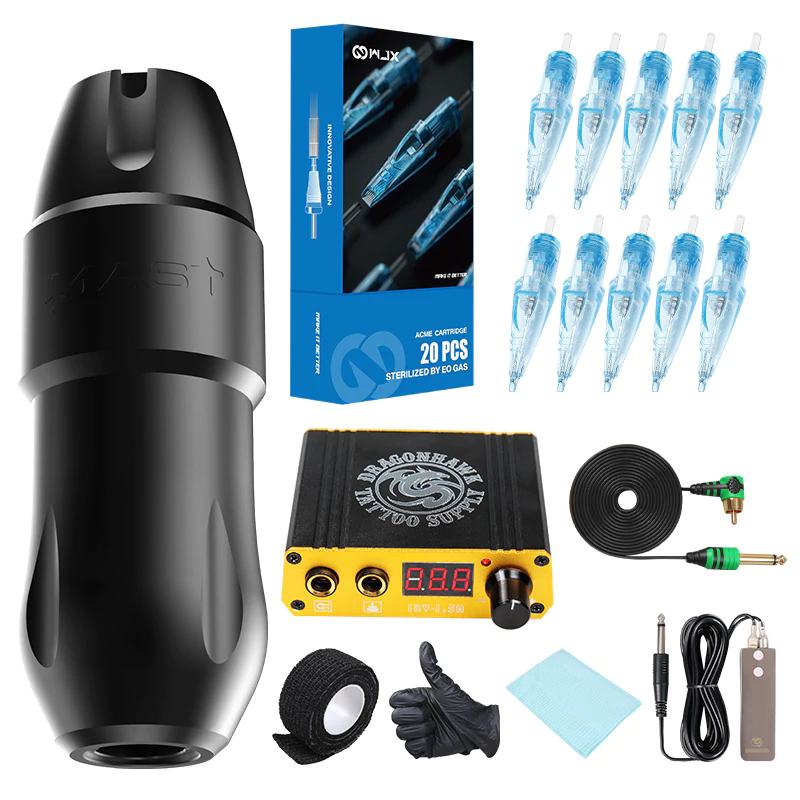 Kit de tatouage de mât Mast Tour Pro Plus, stylo à moteur sans balais, cartouche d'alimentation, aiguilles D359-1