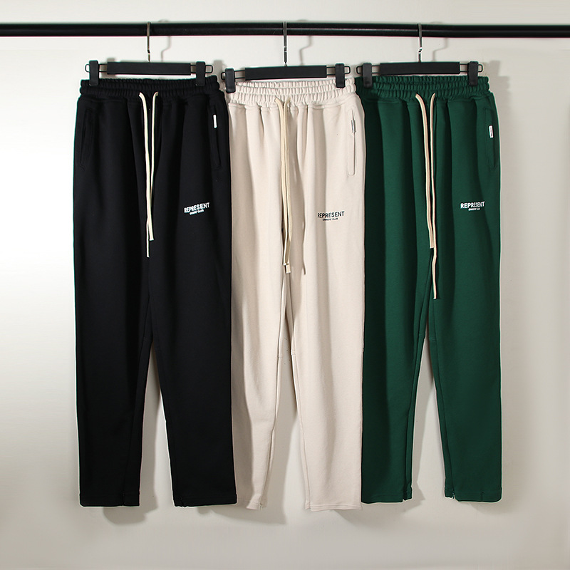 Pantalon à glissière latérale pantalons de survêtement hommes femmes haute qualité taille élastique pantalon unisexe Joggers pantalon à cordon