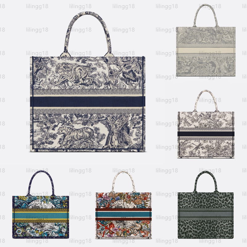 

5A Top Quality Embroidery Shopping bags Luxurys Designers Shoulder Bags Woman Fashion Classic Handbags Embroidery Lady handbag high capacity Travel Shopping bag, Size: 26.5 x 21 x 14 cm