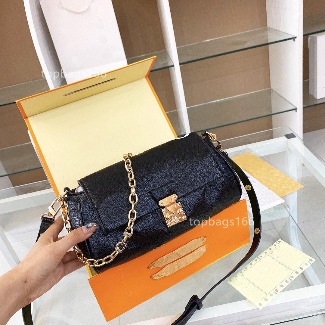 

100% High quality Catwalk style Favorite chain bag for women classic shoulder crossbody package luxury designer bags the tote bag leather evening packages M45859, Black