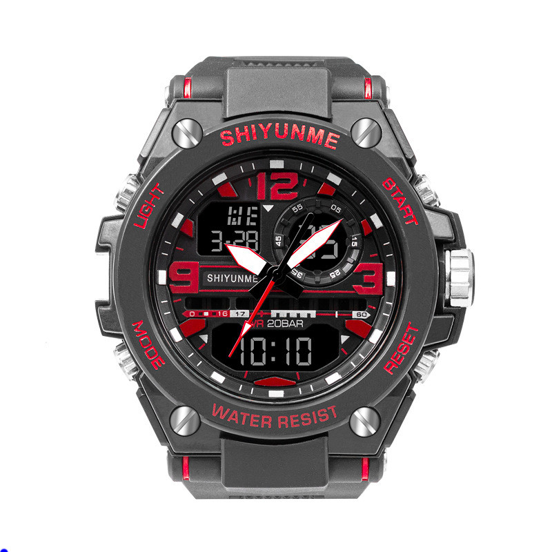 2022 CWP Montres étanches Homme Sport Horloge SMAEL Marque Rouge Couleur LED Électronique Chronographe Date Automatique Montre-Bracelet Sports de