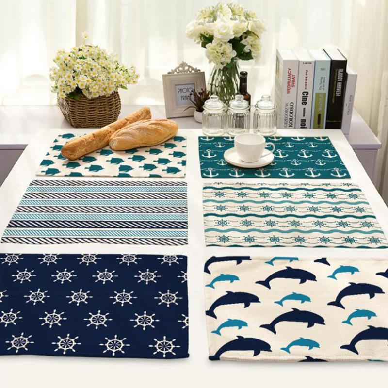 

Mats & Pads Mediterranean Placemat Fabric Kitchen Posavasos Table Decoration Mat Onderzetters Manteles Individuales H229