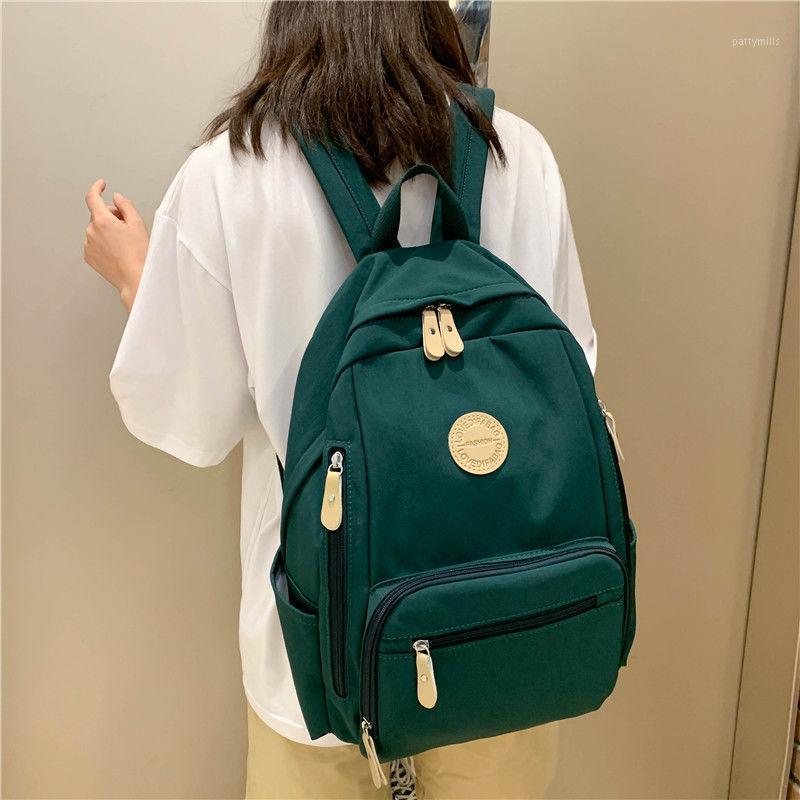 

Backpack 2022 Waterproof Nylon Schoolbag Korean Version Of Harajuku Women's Mori Series Large Capacity Multi Pocket, Red