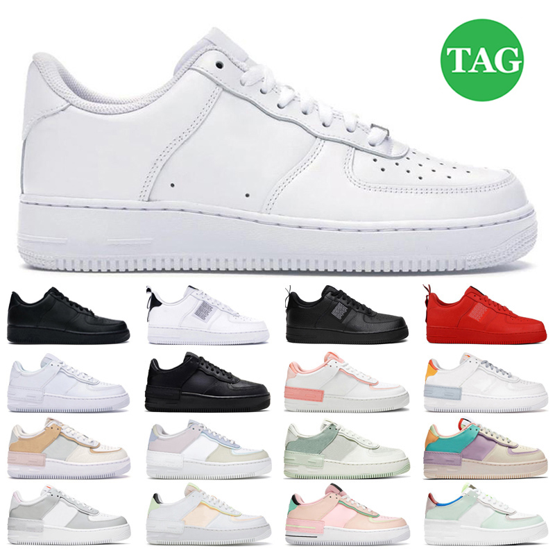 

designer airforce 1 shoes af1 low sneakers men women Classic Triple White Black Pale Ivory Spruce Aura Pastel mens trainers platform shoe