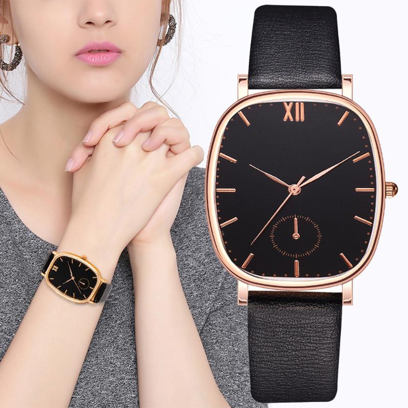 

Wristwatches Fashion Qualities Simple Women Watches Casual Rectangle Ladies Quartz Female Pu Leather Clock Zegarek Damski Gifts, White