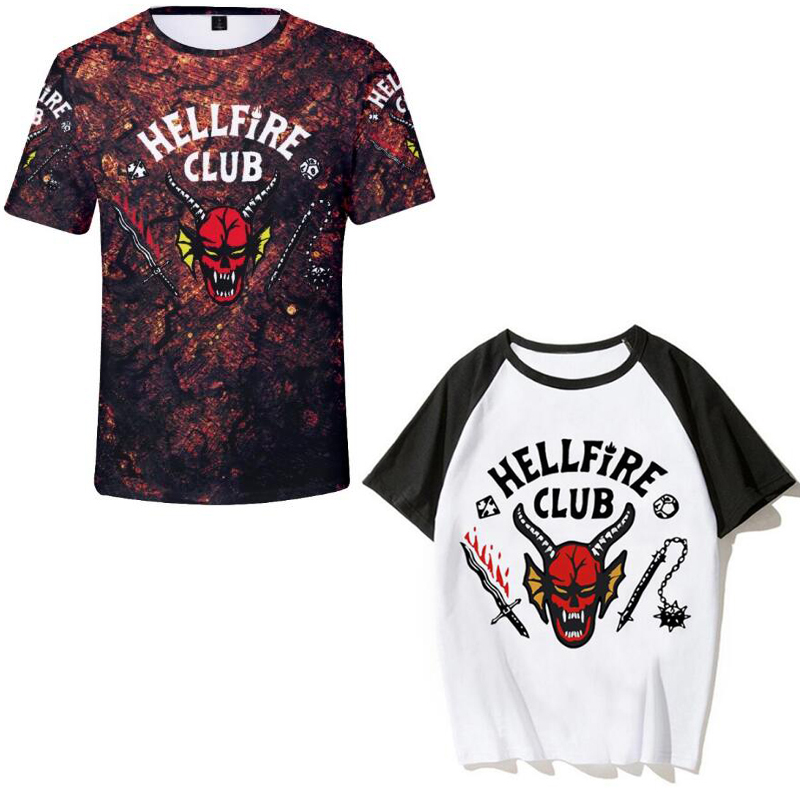 

Stranger Things 4 Hellfire Club 3D Print Kids T-shirt Boys/Girls Casual Tees Streetwear Hip Hop Funny Tshirt Children Clothes, 001