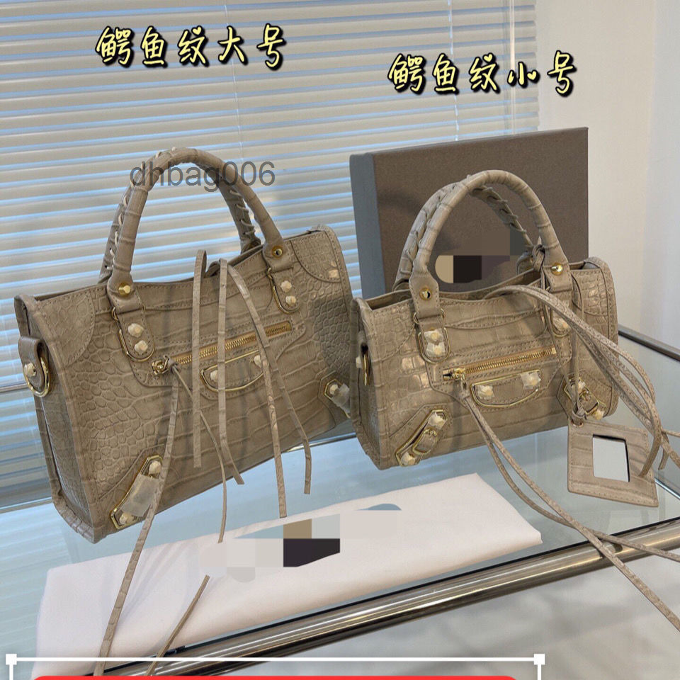 

Designer Bags Women Handbagbag 2022 Balencaigass' b Home Hourglass Leather One Shoulder Diagonal Handbag Fashion Crocodile Pattern Versatile Messenger I0RO, Red