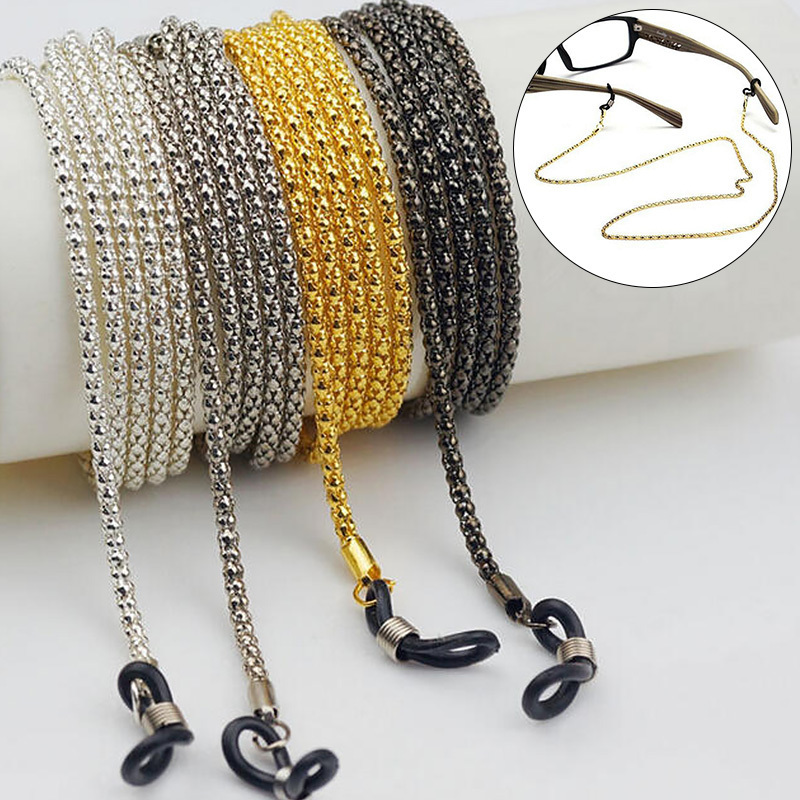 

Non slip Metal Eyeglass Chain Cord Sunglasses Holder Strap Necklace Women Men Gold Silver Color Reading Glasses Lanyard Rope 220615