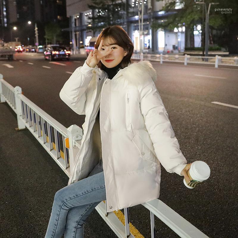 

Women's Down & Parkas Cotton Padded Women 2022 Korean Version Loose Clothes Thickened Jacket Coll Guin22, White