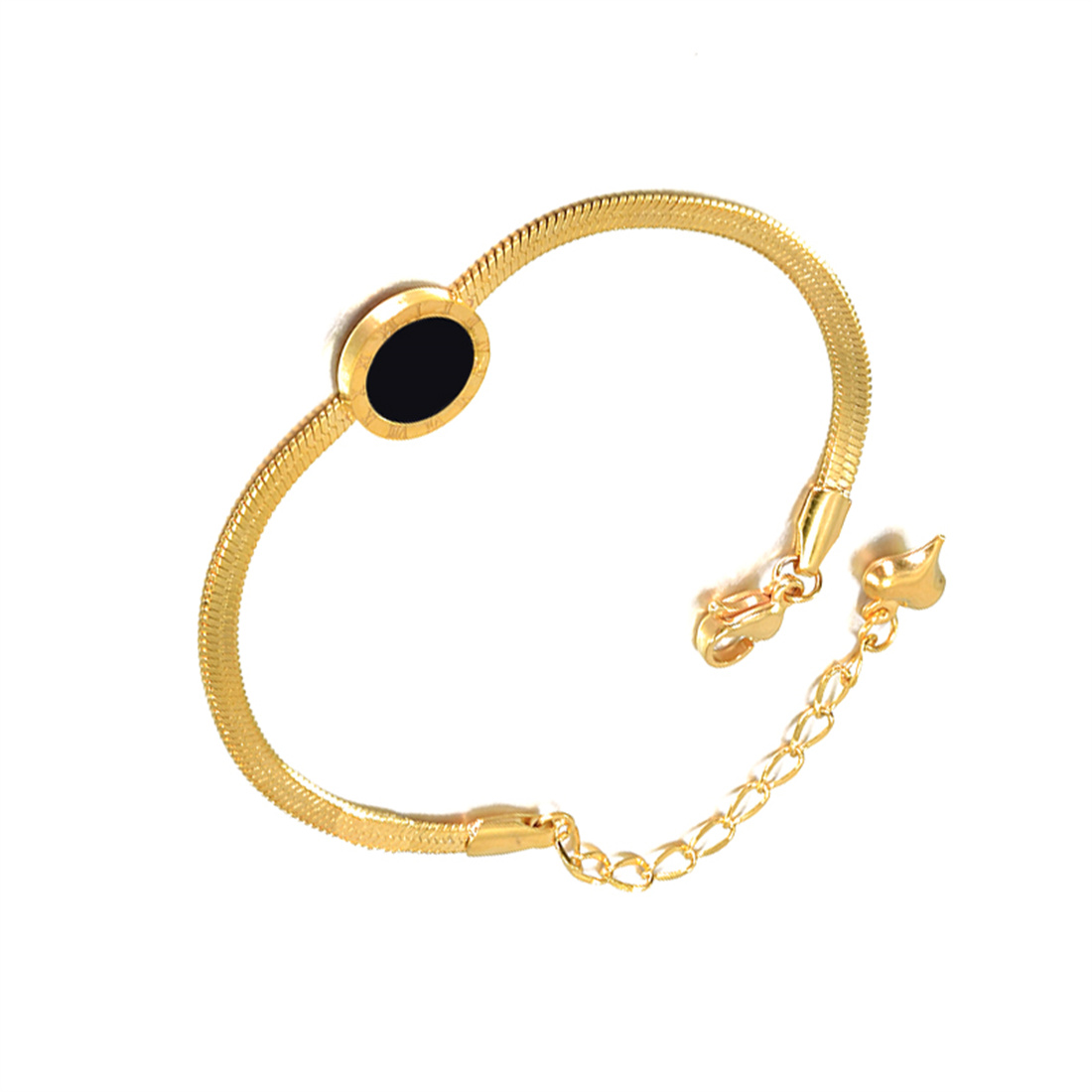 

Bracelets for Women Lady Bangle Roman Numerals Snake Black Shell Stainless Steel Luxury Gold Fashion Charm Jewelry Female Lady Love Party Wedding Designer Bracelet