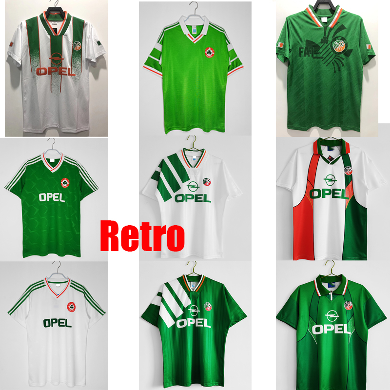 

1990 Ireland Retro SHERIDAN 10 Soccer Jerseys 1992 1994 1996 1997 1988 COYNE 90 93 94 97 98 classic vintage Irish STAUNTON HOUGHTON football, 94 away