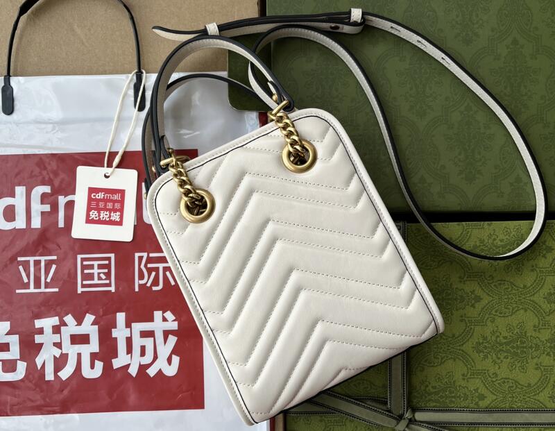 

Realfine Bags 5A 696123 16cm Marmont matelassé Leather Mini Shoulder Handbags Purse For Women with Dust Bag, 448065 5a_02