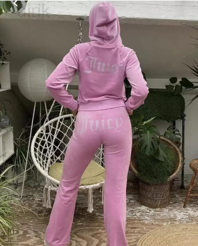 

Womens Two Piece Pants long sleeve hoodie jogger Velvet Juicy Tracksuit Women Coutoure Set Track Suit Couture Juciy Coture Sweatsuits, Other