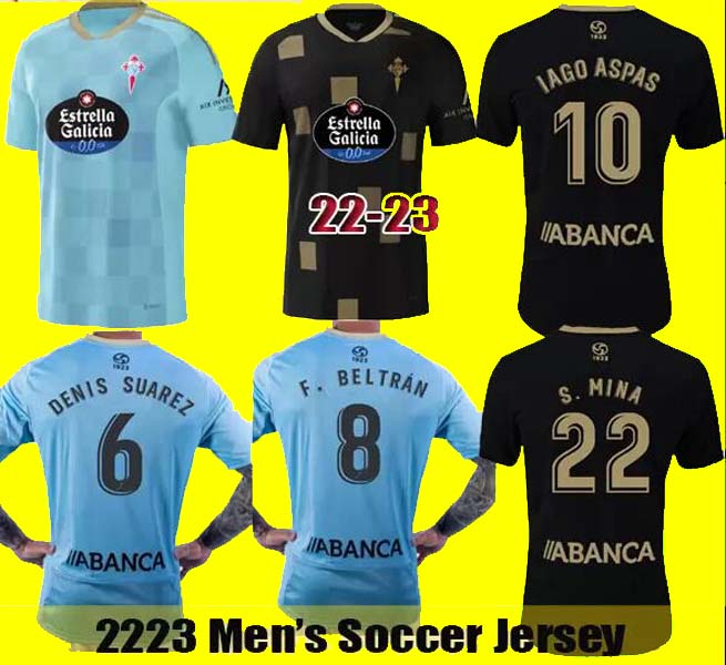 

22 23 Celta de Vigo centenary soccer jerseys IAGO ASPAS 2022 2023 away camiseta NOLITO F.BELTRAN HUGO MALLO SOLARI S. MINA Brais Mendez home men football shirt, Away adult