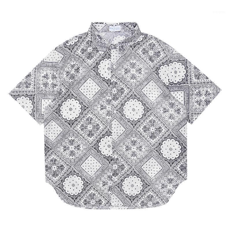 

Male High Quality Material Soft Casual Fashion Check Cashew Flower Shirt Men's Shirts, Gray