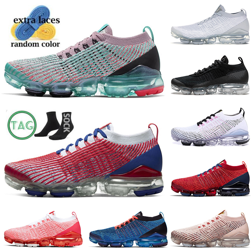 2022 5A-High quality Fly Knit 3.0 Cushion Mens Women Running Shoes Pure Platinum Oreo Triple Black Electric South Beach Pink Rose Trainers Sport