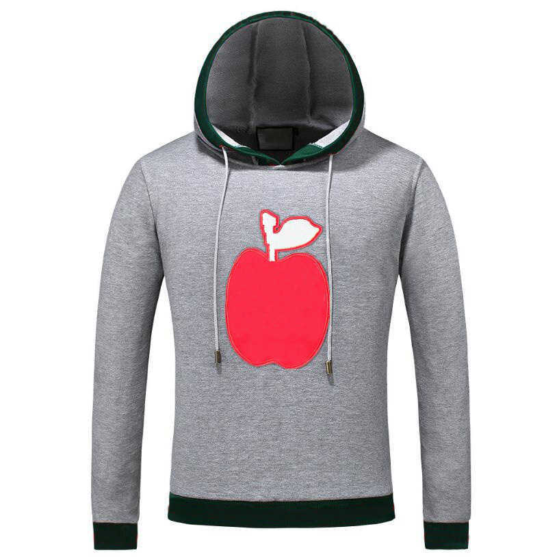 

Men Women Designer Hoodie Day Mens Designers Hoodies Fashion Apple Pattern Sweaters Long Sleeve Winter Sweatshirt Pullover, Black