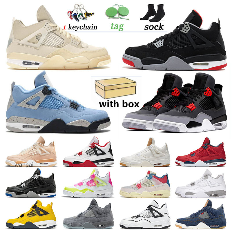 

With Box Newest Jumpman 4 4s Men Women Basketball Shoes Shimmer Sneakers University Blue FIBA Sail DIY Cactus Jack Lemon Venom Trainers, D10 36-47 union sophomore album