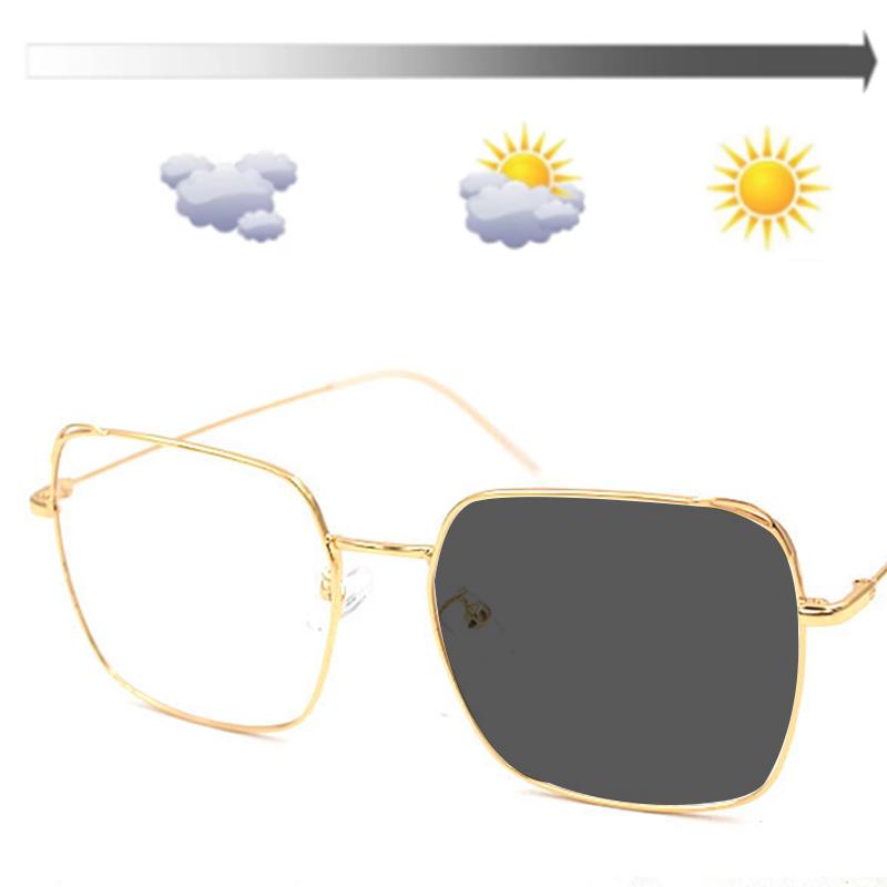 

Sunglasses Metro Light Silming Intelligent Pochromic Myopia Glasses Women Men Square Nearsighted Eyeglasses Driving SunglassesSunglasses
