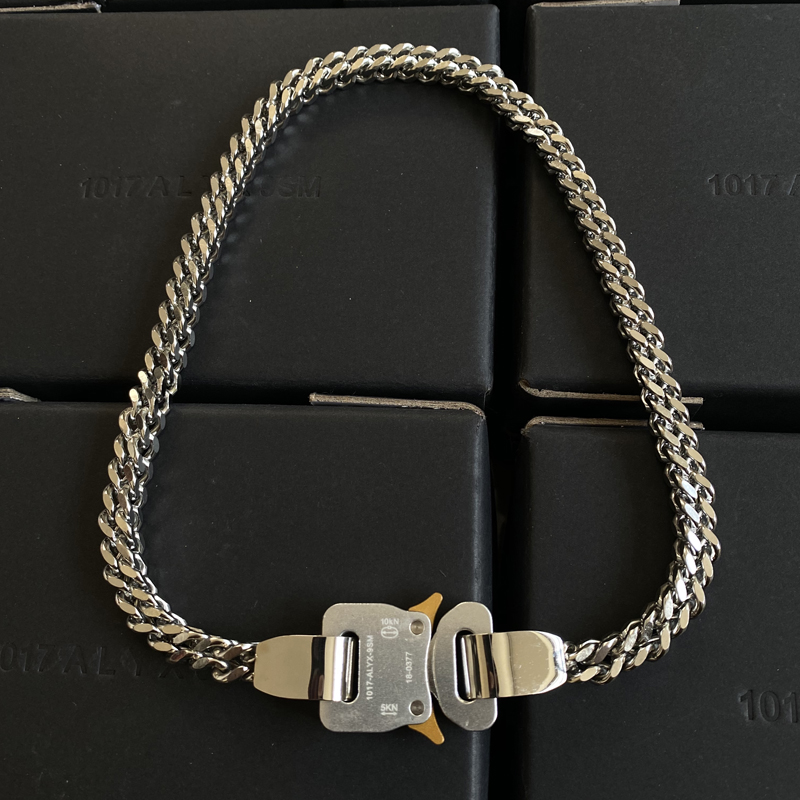 

1017 ALYX 9SM Double-Layer Alloy Buckle Necklace Simple Hip-Hop With The Same Bracelet Ins Tide Brand Fashion All-Match Jewelry
