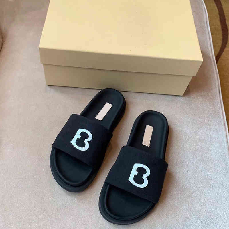 

Slippers Women Sandals Designer Leather Slippers Summer Flat Slipper Fashion Beach Shoes Flip Flops Classic Rubber Sole 220812, Bshoe 1