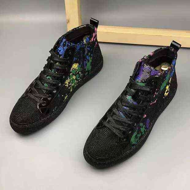 Méduse à la tendance Méduse brodée haut haut de gamme à l'intérieur de la plate-forme de strass surélevée Version coréenne Chaussures décontracté