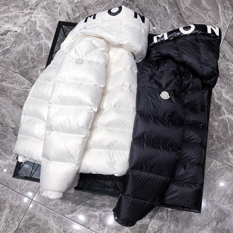 

Down Parkas Designer Mens Winter Salzman Jackets Parkas Light Windbreaker Hoodie Black White Puffer Outerwear Man Italy Italian Luxury, White;black