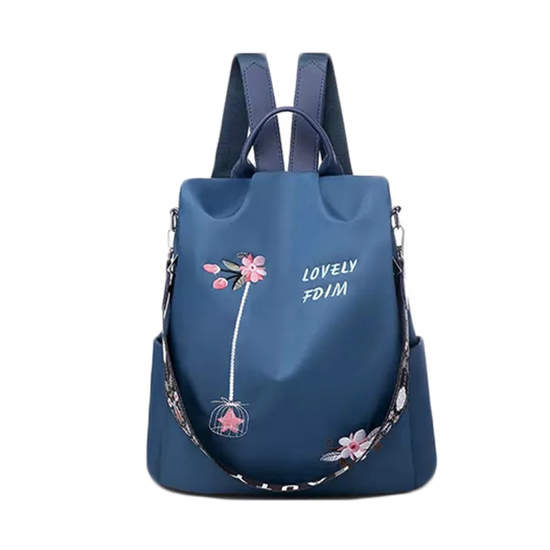 Sac à logo brodé de sacs à dos antivol des sacs à dos oxford sacs sacs de femmes pour filles collégiales
