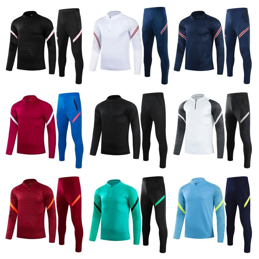 

22 Mens Tracksuits Soccer Coat Sport Clothing Sve et Training Wear Kits Football Shirts Track Suits Sportwear Short Zipper Uniform238V