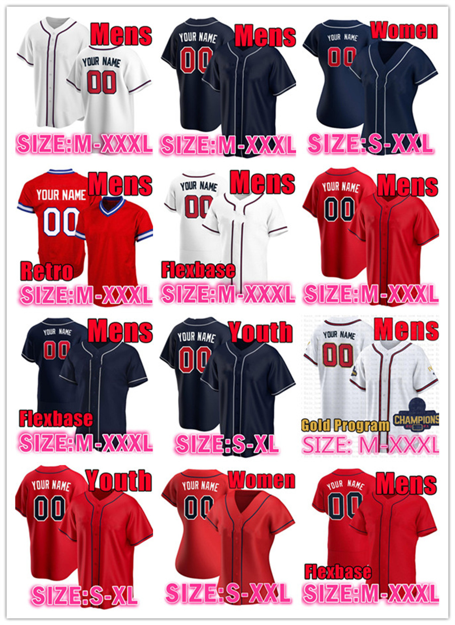 

2022new Custom Braves Baseball Jersey Swanson Matt Olson Ozzie Albies Austin Riley Travis d'Arnaud Dale Murphy Orlando Arcia Adam Duvall Max Fried white, Colour